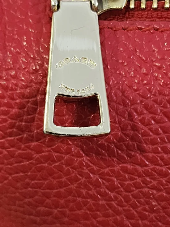 Coach Harley Hobo Pebbled Leather Shoulder Bag in Red-14×10×4.5 - Picture 3 of 9